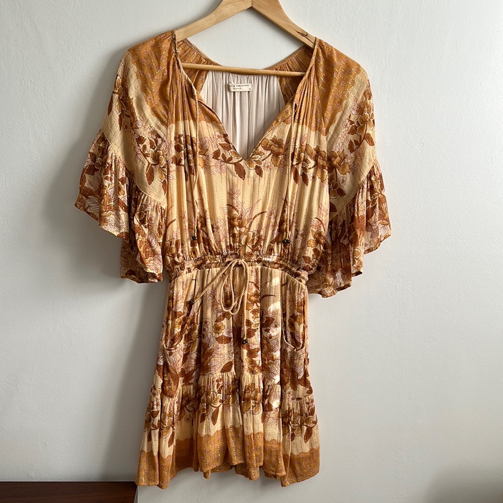 Spell & The Gypsy Coco Lei Flutter Mini Dress - image 1